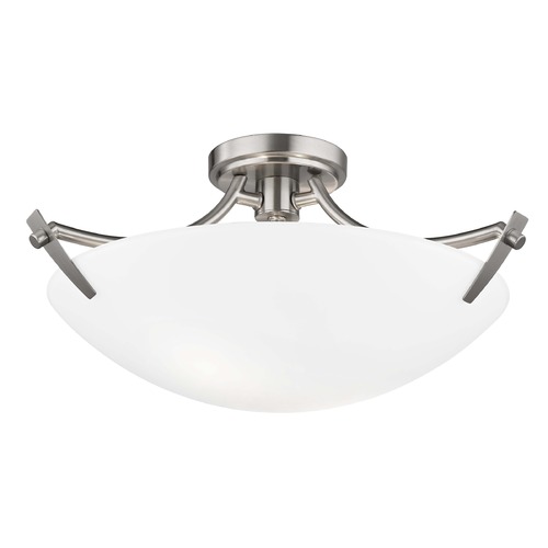 Design Classics Lighting 16-Inch Ceiling Light in Satin Nickel Finish 1726-09