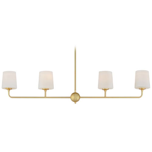Maxim Lighting Maxim Lighting Bristol Satin Brass Island Light with Conical Shade 12097SWSBR