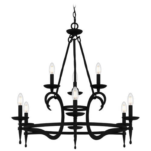 Quoizel Lighting Quoizel Lighting Octavia Earth Black Chandelier OCA5032EK