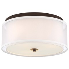 Studio 5 Painted Bronze with natural Brush Flush Mount by Minka Lavery