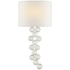 Julie Neill Milazzo Left Sconce in Silver Leaf by Visual Comfort Signature