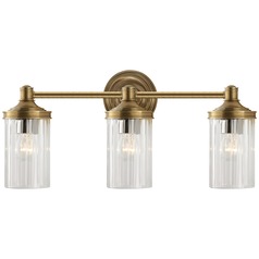 Alexa Hampton Ava Triple Sconce in Antique Brass by Visual Comfort Signature