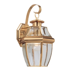 Lancaster 14-Inch Outdoor Wall Light in Polished Brass by Generation Lighting