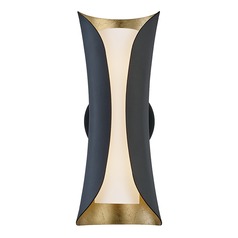 Josie Gold Leaf & Black Sconce by Mitzi by Hudson Valley