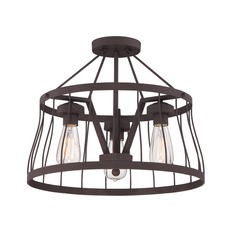 Designers Fountain Brooklyn Bronze Semi-Flushmount Light