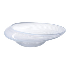 Currey and Company Bonaventure White & Clear Bowl
