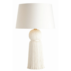 Tassel 29-Inch Lamp in Ivory Silk Blend Yarn by Arteriors Home