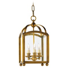 E.F. Chapman Arch Top Mini Lantern in Antique Brass by Visual Comfort Signature