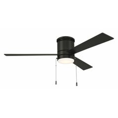 Craftmade Lighting Mccoy Flat Black LED Ceiling Fan with Light