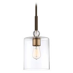 Studio 5 Bronze with natural Brush Pendant by Minka Lavery