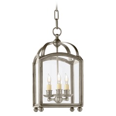 E.F. Chapman Arch Top Mini Lantern in Antique Nickel by Visual Comfort Signature