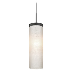 Besa Lighting Friz Black Mini-Pendant Light with Cylindrical Shade