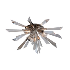 Inertia Flush Mount in Silver Leaf by Corbett Lighting