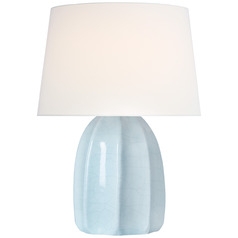 Visual Comfort Signature Collection Barbara Barry Melanie Crackled Moonseed LED Accent Lamp
