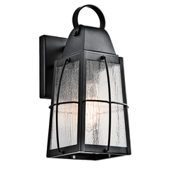 Tolerand 12-Inch Textured Black Outdoor Wall Light by Kichler Lighting