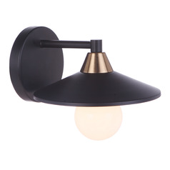 Isaac Flat Black & Satin Brass Sconce by Craftmade Lighting