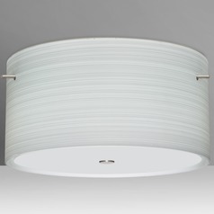 Besa Lighting Tamburo Satin Nickel LED Semi-Flushmount Light