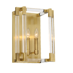 Prima Vista 2-Light Wall Sconce in Aged Antique Brass by Metropolitan