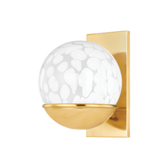 Cleo Wall Sconce in Aged Brass by Mitzi by Hudson Valley