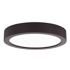 Flat LED Light Surface Mount 6-Inch Round Bronze 3000K 1077LM