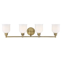 Melrose 33.50-Inch Warm Brass Bathroom Light by Savoy House