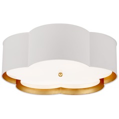 Kate Spade New York Bryce Flush Mount in White by Visual Comfort Signature