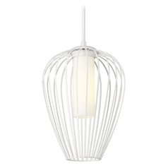 Z-Lite Savanti Textured White Pendant Light with Cylindrical Shade