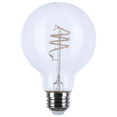 6W G25 2700K Flex Gray Coil Filament Clear LED Light Bulb by Satco