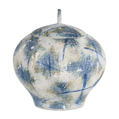 Currey and Company Jackson Antique Blue & Off-White Vase