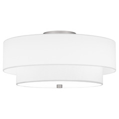 Quoizel Lighting Prewett Brushed Nickel Semi-Flushmount Light
