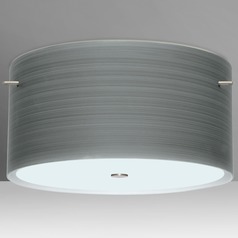Besa Lighting Tamburo Satin Nickel LED Semi-Flushmount Light
