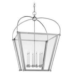 E.F. Chapman Riverside Square Lantern in Nickel by Visual Comfort Signature