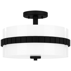 Quoizel Lighting Quoizel Semi-Flush Mount Matte Black Semi-Flushmount Light