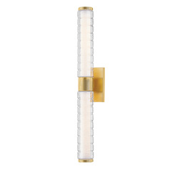 Hudson Valley Lighting Castor Aged Brass LED Vertical Bathroom Light