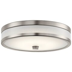 Modern LED Flush Mount Light Brushed Nickel Pira by Kichler Lighting