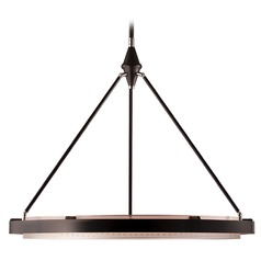 Duo 31.50-Inch Pendant in Classic Black with Silver Shimmer by Alora Lighting