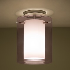 Besa Lighting Pahu Satin Nickel Semi-Flushmount Light