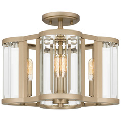 Quoizel Lighting Quoizel Semi-Flush Mount Bronze Gold Semi-Flushmount Light