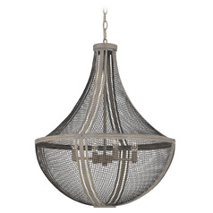 Quoizel Lighting Hallie Distressed Grey Wood Pendant Light