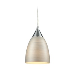 Elk Lighting Merida Polished Chrome Mini-Pendant Light with Bowl / Dome Shade
