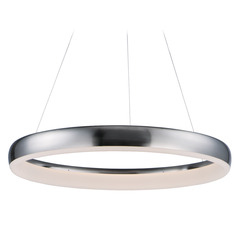 Innertube 24-Inch LED Pendant in Satin Nickel by ET2 Lighting