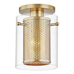 Elanor Aged Brass Semi-Flush Mount by Mitzi by Hudson Valley