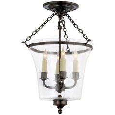 E.F. Chapman Sussex Semi-Flush Bell Jar in Bronze by Visual Comfort Signature