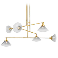 Hudson Valley Lighting Mendon Aged Brass LED Chandelier