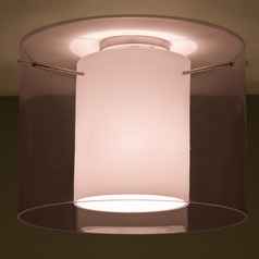 Besa Lighting Pahu Satin Nickel LED Semi-Flushmount Light