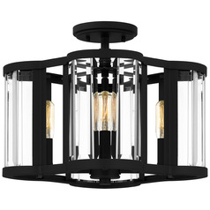 Quoizel Lighting Quoizel Semi-Flush Mount Matte Black Semi-Flushmount Light