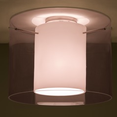 Besa Lighting Pahu Satin Nickel Semi-Flushmount Light
