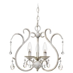 Blanca Antique White 3-Light Chandelier by Quoizel Lighting