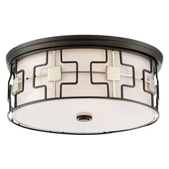 Dark Gray with Polished Nickel LED Flush Mount by Minka Lavery
