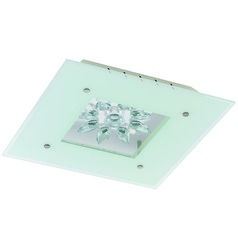 Benalua White W& Clear Trim LED Flush Mount by Eglo Lighting
